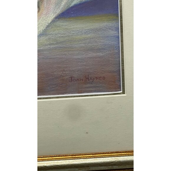 Joan Haynes Framed Still Life Pastel Painting Of Lemons & Grapes Glass Bowl READ - Picture 2 of 11